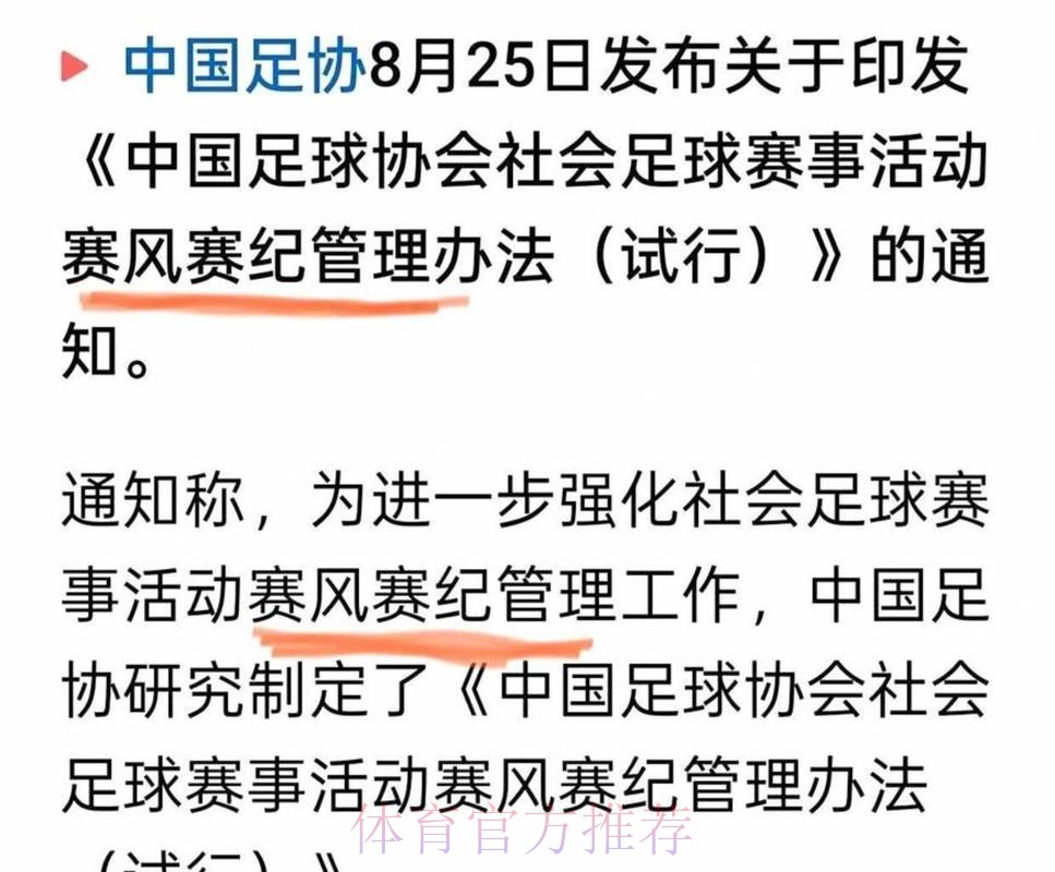 中国足协出台新版纪律准则 中国足协出台新版纪律准则